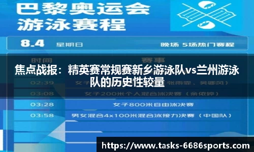 焦点战报：精英赛常规赛新乡游泳队vs兰州游泳队的历史性较量